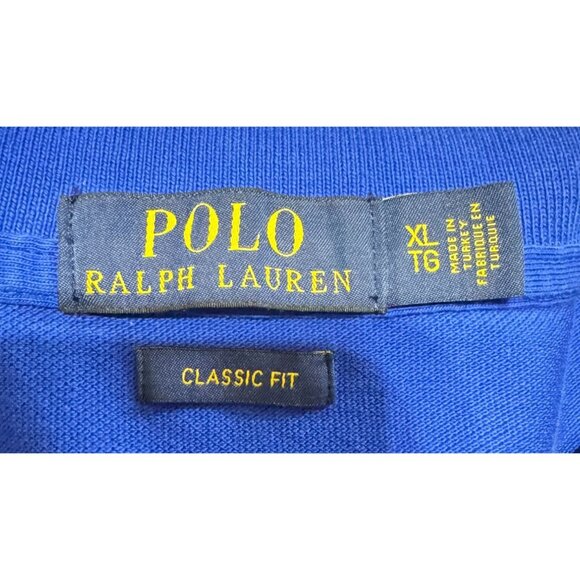 RALPH LAUREN POLO SHIRT SIZE XL BLUE PREPPY SHORT SLEEVE MENS - Picture 2 of 5